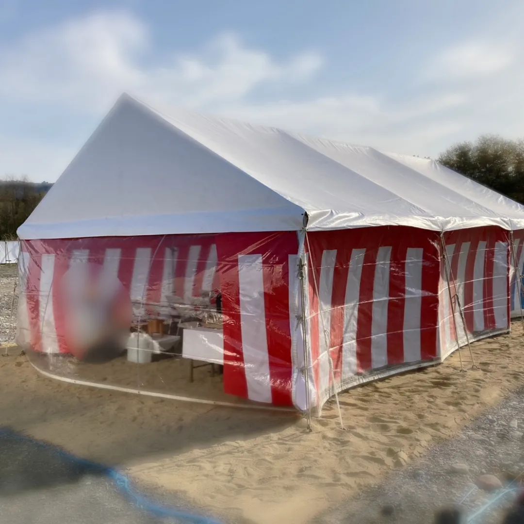 3K×5Kのテントで地鎮祭の設営をしました️