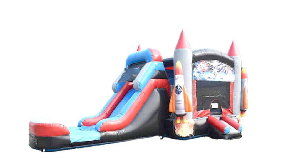 スペースコンボスライダー 宇宙モチーフ！男の子に人気のスライダー！　 フワフワ遊具、エアードーム、フワフワドーム、フアフア　エアー遊具のレンタル商品のご紹介
