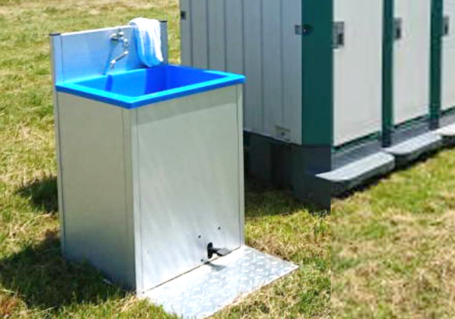 手洗ユニット　手洗いユニットポンプ式ALF-600AH　仮設トイレと一緒にレンタル