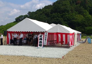 地鎮祭　起工式　竣工式　安全祈願祭　の設営の模様