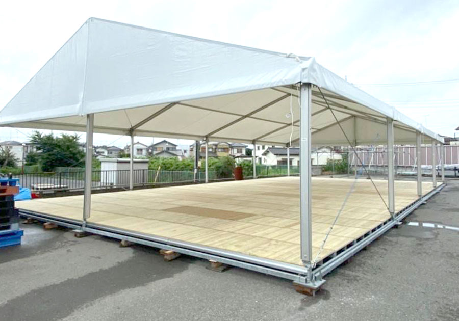 アルスマートテント。床板で施工したアルスマートテント