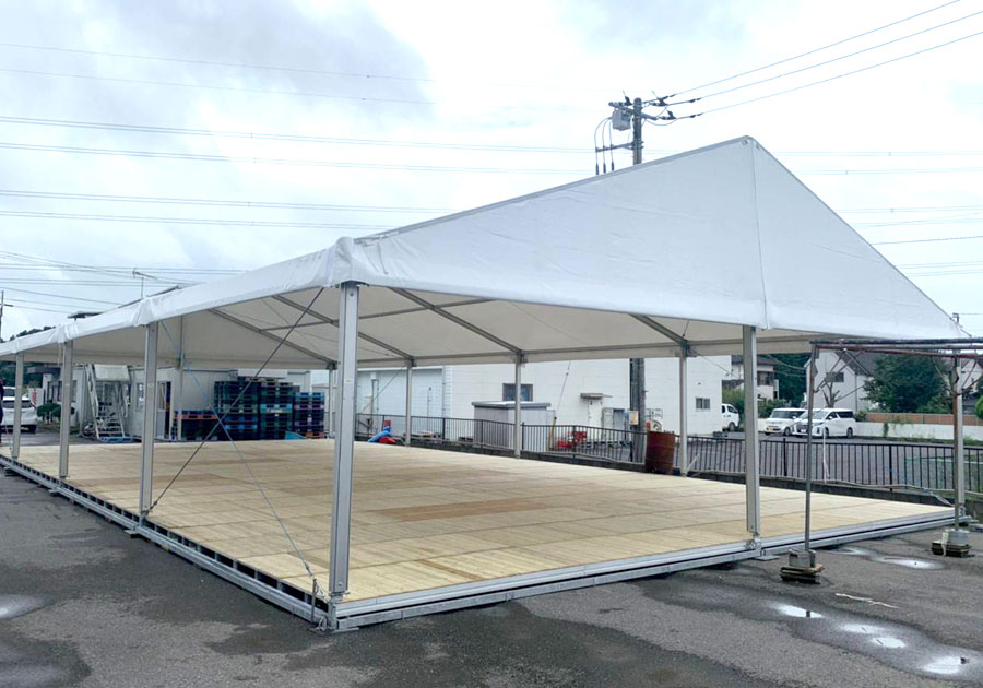 アルスマートテント。床板で施工したアルスマートテント