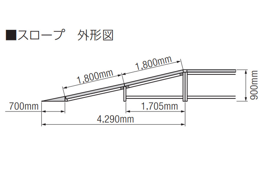 車いすでの入場対応や、階段導線が困難な入場者向けに。丈夫なAPステージだから、安全なスロープを用意できます。