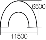 サイズ　エアーアーチ　特大　11.5 m × 6.5 m