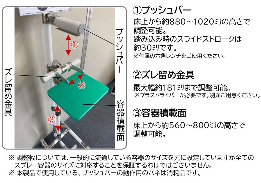 足踏み式スプレーユニット