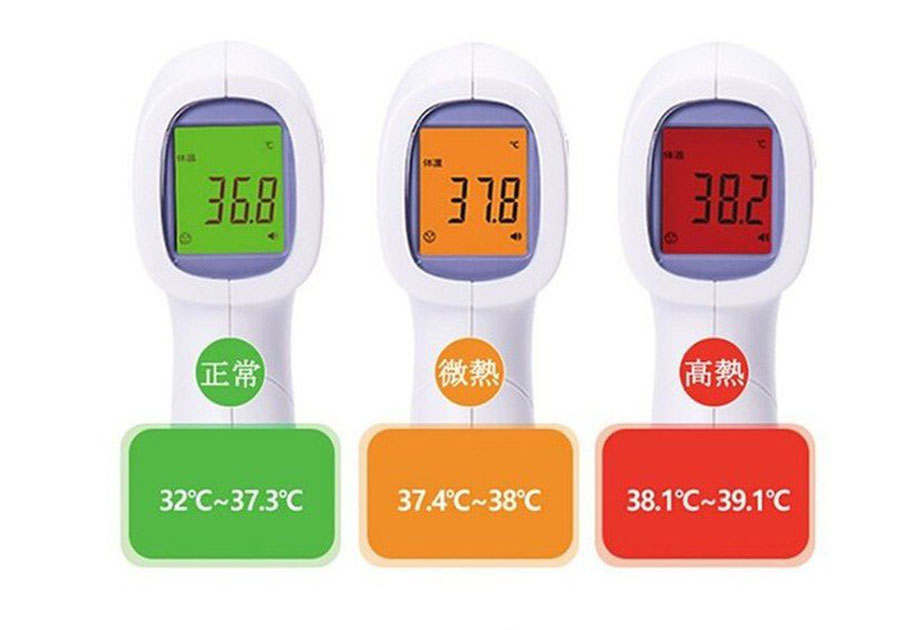 額から3㎝～5㎝離して検温可能 すぐに体温も出るので、人の多いイベントで大活躍