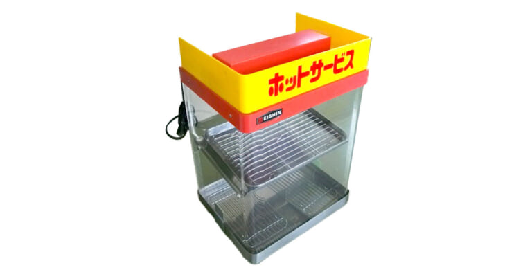 ホットショーケース　フライドポテトや焼きそばなど、いろんな食べ物の保温ができます。保温機