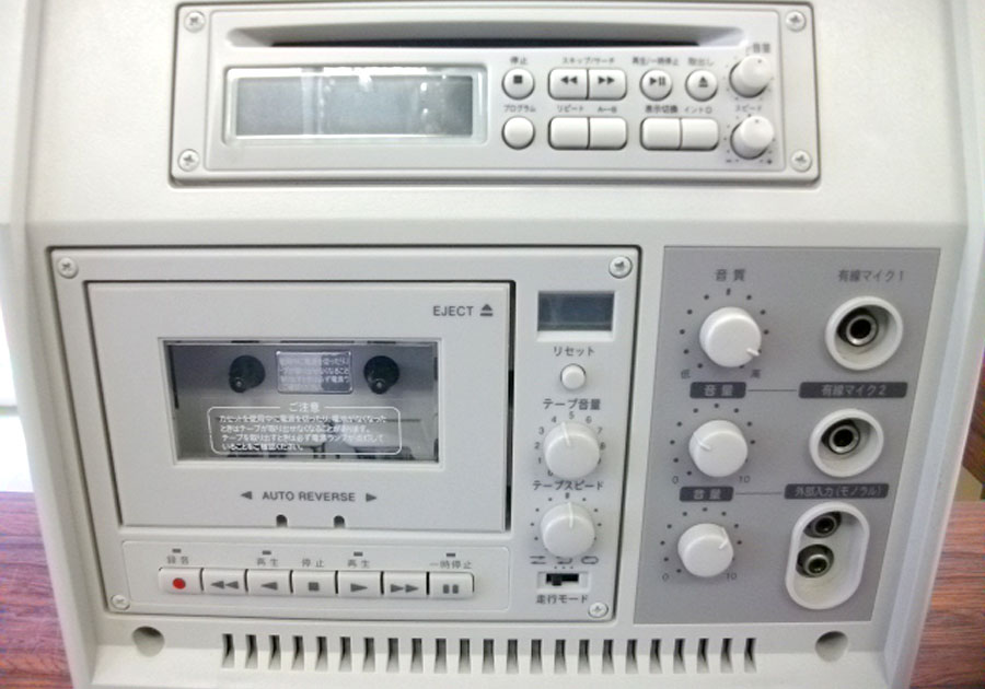 入力部　ポータブルスピーカーワイヤレス３本