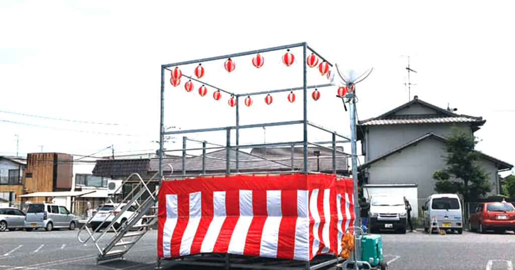 やぐら　夏祭り、盆踊り、会場の中心に！祭りの雰囲気を盛り上げます！！